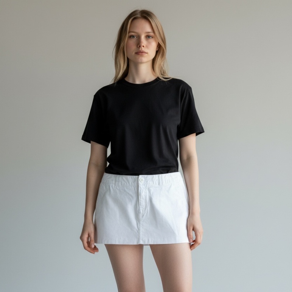 Dockers White Casual Micro Mini Skirt